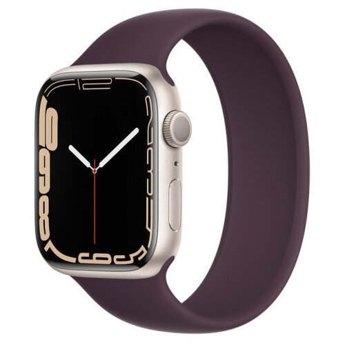 Apple Watch Series 7 Starlight Aluminum Case with Solo Loop - Dark Cherry - 45mm - 9