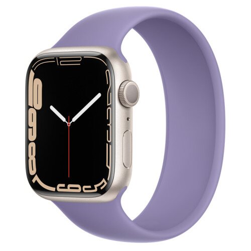 Apple Watch Series 7 Starlight Aluminum Case with Solo Loop - English Lavender - 45mm - 9