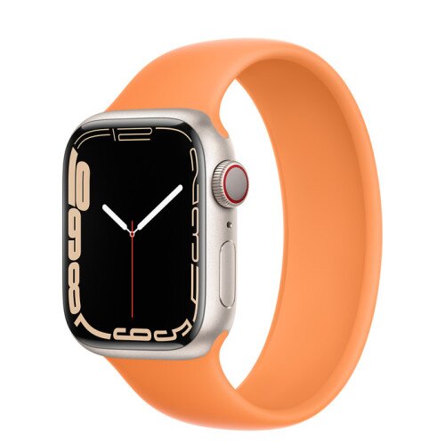 Apple Watch Series 7 Starlight Aluminum Case with Solo Loop - Marigold - 41mm - 5