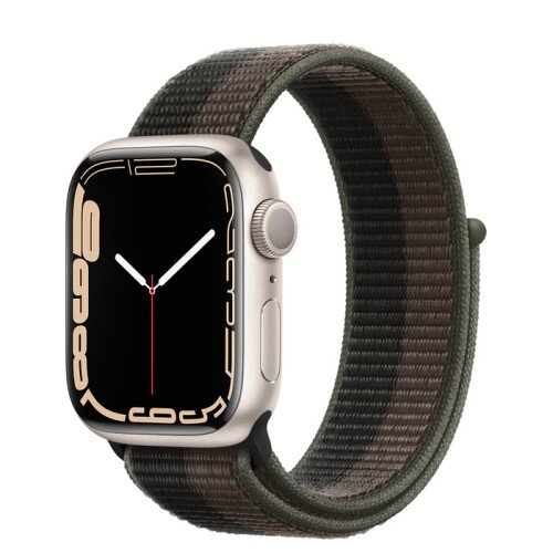 Apple Watch Series 7 Starlight Aluminum Case with Sport Loop - Tornado/Gray - 41mm