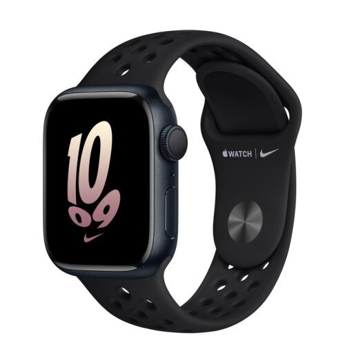 Apple Watch Series 8 - 41mm Midnight Aluminum Case with Black/Black Nike Sport Band - S/M