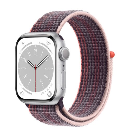 Apple Watch Series 8 Silver Aluminum Case with Sport Loop
