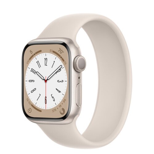 Apple Watch Series 8 - 41mm Starlight Aluminum Case with Starlight Solo Loop - Size-5