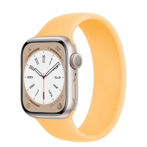 Apple Watch Series 8 - 41mm Starlight Aluminum Case with Sunglow Solo Loop - Size-9