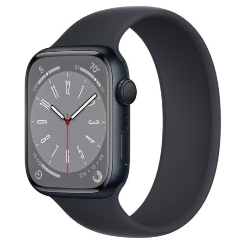 Apple Watch Series 8 - 45mm Midnight Aluminum Case with Midnight Solo Loop - Size-1
