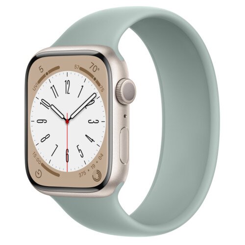 Apple Watch Series 8 - 45mm Starlight Aluminum Case with Succulent Solo Loop - Size-4