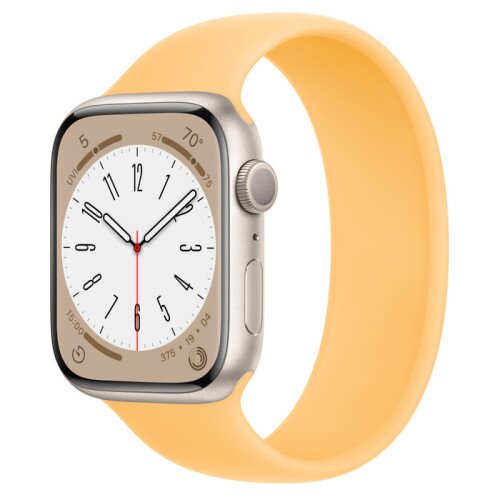 Apple Watch Series 8 - 45mm Starlight Aluminum Case with Sunglow Solo Loop - Size-2