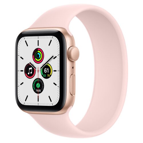 Apple Watch Series SE Gold Aluminum Case with Solo Loop - Chalk Pink - 44mm - 10
