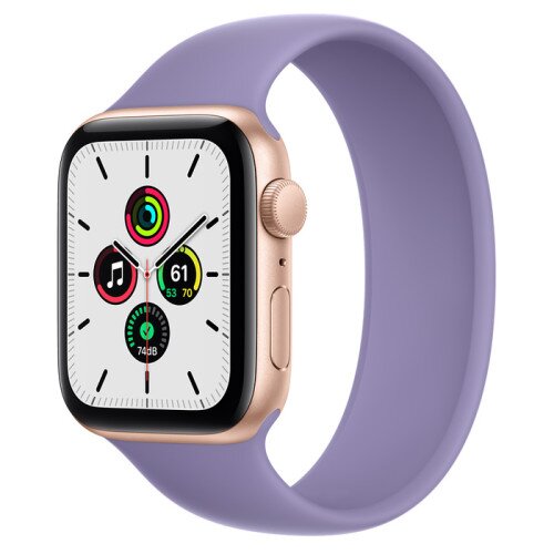 Apple Watch Series SE Gold Aluminum Case with Solo Loop - English Lavender - 44mm - 12