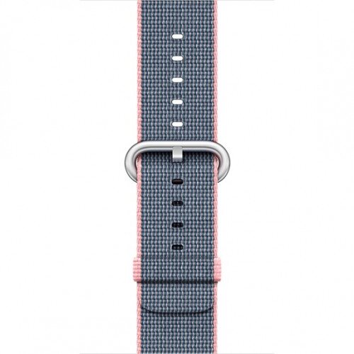 Apple Watch Woven Nylon Band - Light Pink/Midnight Blue - 42mm