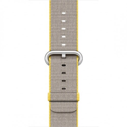 Apple Watch Woven Nylon Band - Yellow/Light Gray - 38mm
