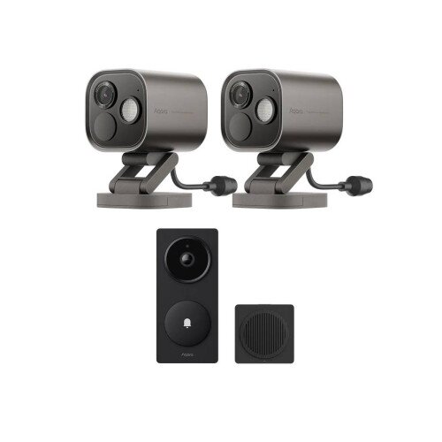Aqara Doorbell Camera Hub G410 with 2 Camera Hub G5 Pro - PoE - Gray