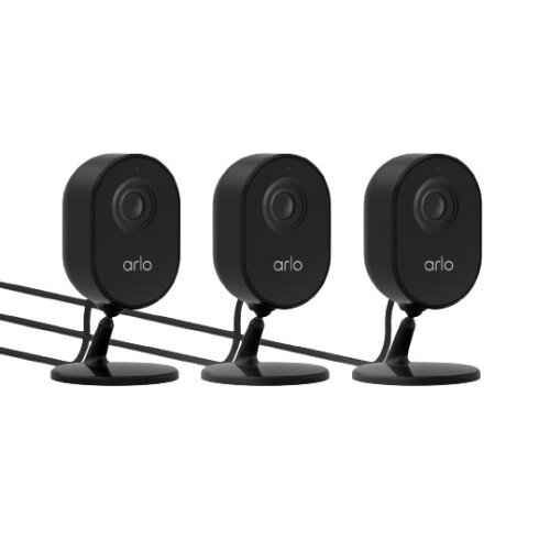 Arlo Essential Indoor Security Camera - 3 Camera Kit - Black