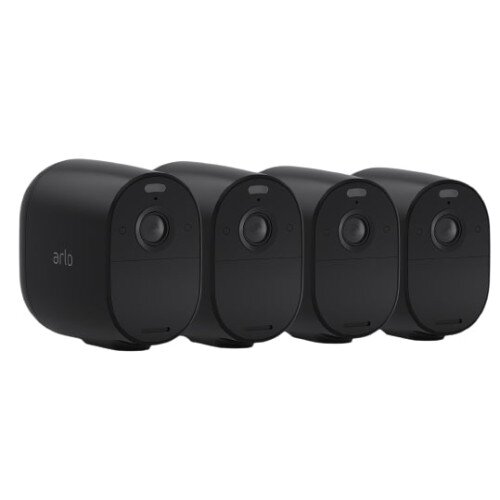 Arlo Essential Spotlight Wireless Security Camera - Black - 4 Camera Kit