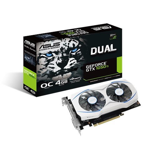 ASUS Dual Series GeForce GTX 1050 Ti OC Edition Gaming Graphics Card