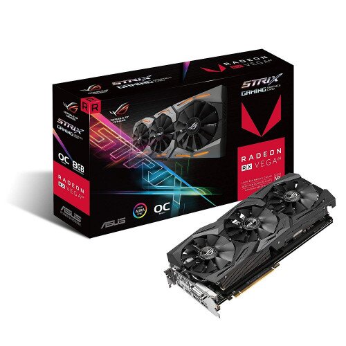 Asus ROG STRIX Radeon RX Vega64 8GB OC Edition VR Ready 5K HD Gaming Graphics Card