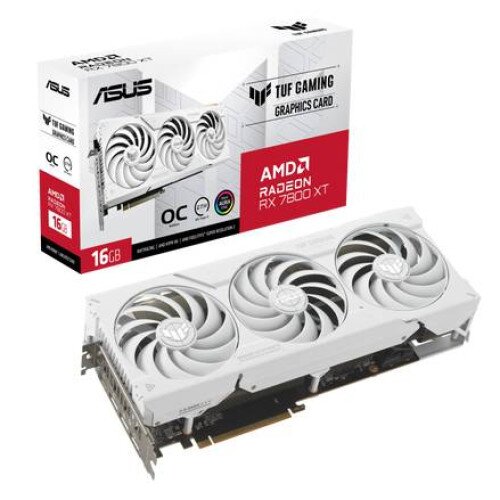 ASUS TUF Gaming Radeon RX 7800 XT White OC Edition 16GB GDDR6 Graphics Card
