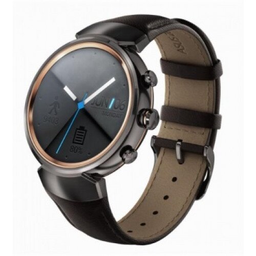 ASUS ZenWatch 3 (WI503Q) - Gunmetal Casing/Dark Brown Leather Band