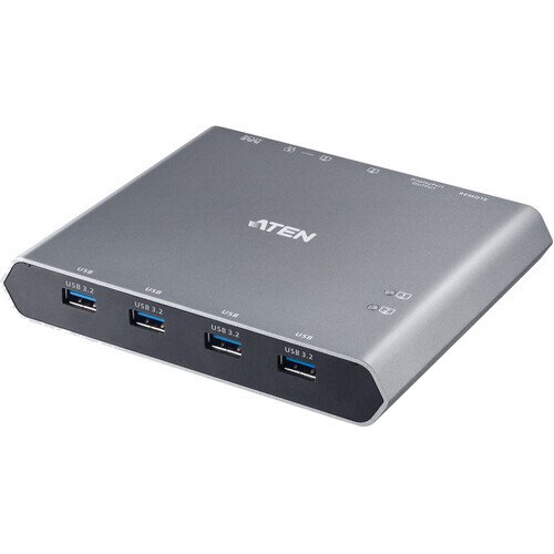 ATEN 2-Port 4K Display Port USB-C KVM Switch with Power Pass-Through
