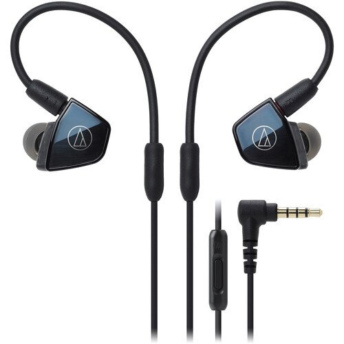 Audio-Technica ATH-LS400iS In-Ear Quad Armature Driver Headphones with In-line Mic & Control