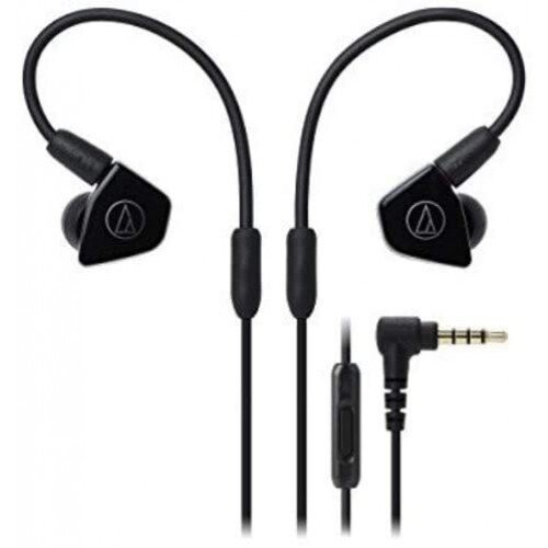 Audio-Technica ATH-LS50iS In-Ear Headphones with In-line Mic & Control - Black