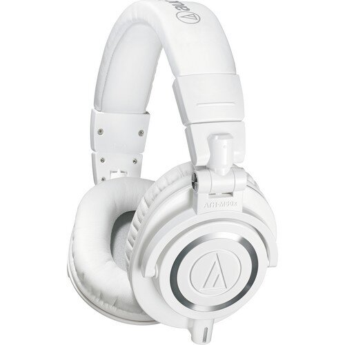 Audio-Technica ATH-M50x Professional Monitor Over-Ear Wired Headphones - White