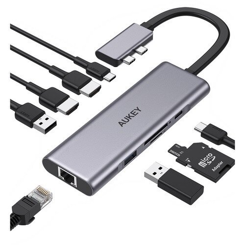 AUKEY CB-C81 2*USB 3.1 Type C Male to HDMI 2