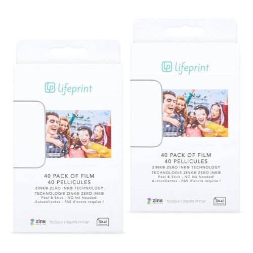 Lifeprint Photo Paper 3x4.5 - Sticky Back 80 Pack