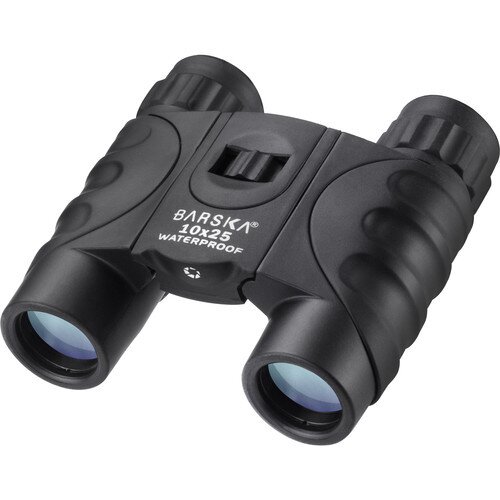 Barska 10x25mm Blue Waterproof Compact Binoculars - Black