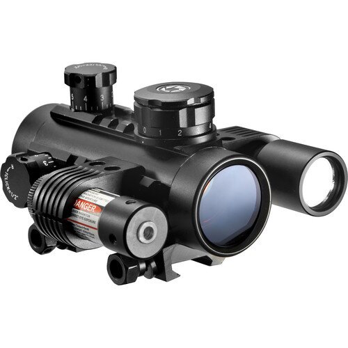 Barska 1x30mm Multi-Rail Sight w/ Flashlight and Red Laser