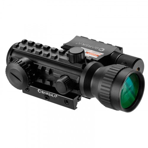 Barska 2x30mm Multi-Rail Tactical Red Dot Sight GLX Red Laser Combo