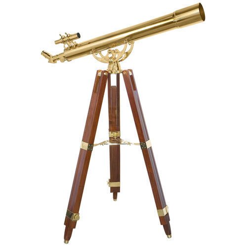 Barska 90080 36 Power Anchormaster Classic Brass Telescope w/ Mahogany Tripod