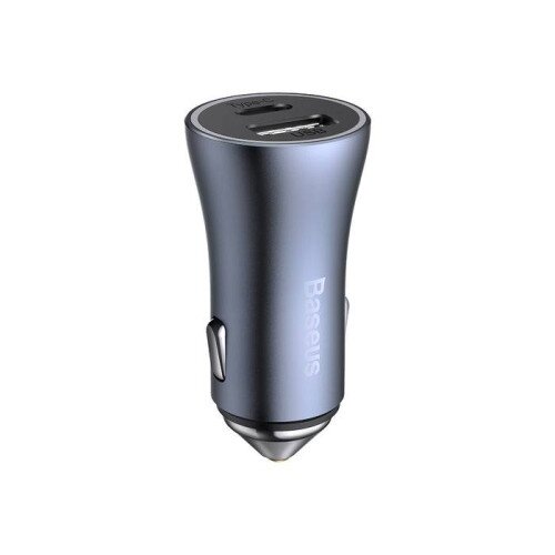 Baseus USB-A+USB-C Car Charger 40W - Gray