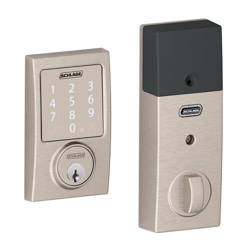 Schlage Sense Smart Deadbolt with Century Trim - Satin Nickel