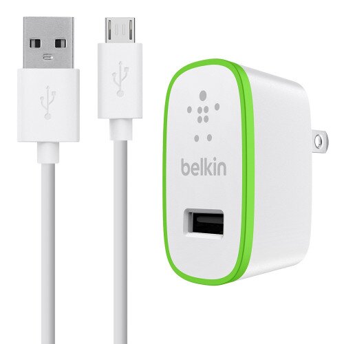 Belkin 12W USB-A Wall Charger + USB-A to Micro-USB Cable - White