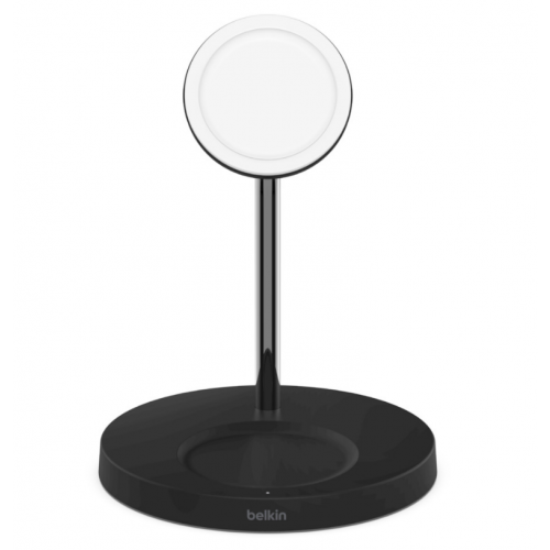Belkin BOOST CHARGE PRO 2-in-1 Wireless Charger Stand with MagSafe 15W - Black