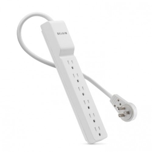 Belkin 6-Outlet Home/Office Surge Protector with Rotating Plug, 6 ft. Cord