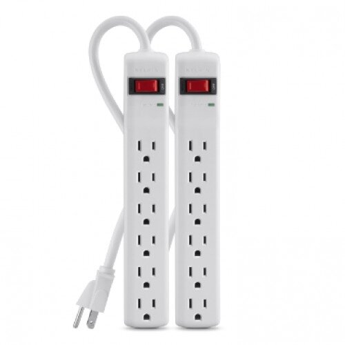 Belkin 6-Outlet Surge Protector with 2 ft. Cord (2-Pack)