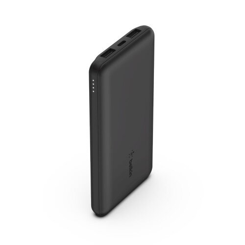 Belkin BOOST CHARGE 3-Port Power Bank 10K + USB-A to USB-C Cable - Black