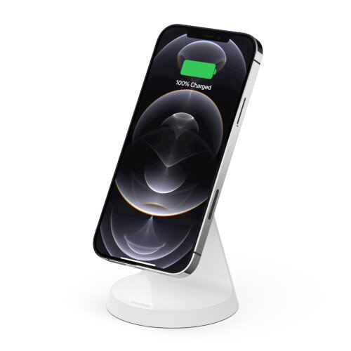Belkin BOOST CHARGE 7.5W Magnetic Wireless Charger Stand - White - without Power Supply