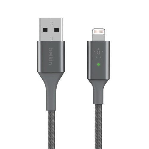 Belkin BOOST CHARGE Smart LED Lightning to USB-A Cable - Gray