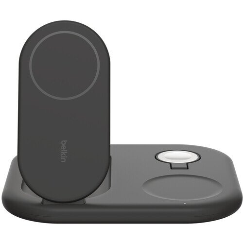 Belkin BoostCharge 3-in-1 Magnetic Foldable Wireless Charger with Qi2 15W - Black