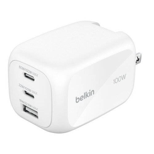 Belkin BoostCharge Pro 3-Port GaN Wall Charger 100W