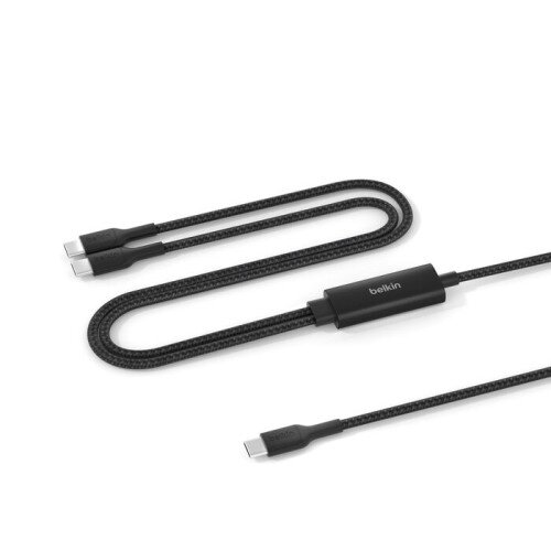 Belkin BoostCharge Pro Braided USB-C to Dual USB-C Cable 140W 5ft/1.5m - Black