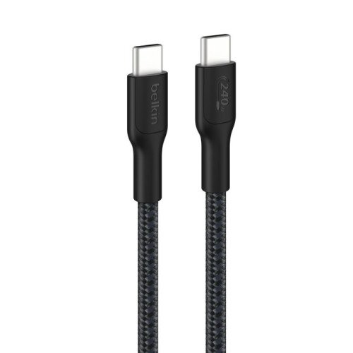 Belkin BoostCharge Pro USB-C to USB-C Braided Cable 240W - 9.8FT - Black