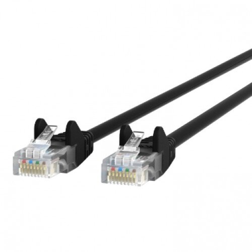 Belkin CAT5e Ethernet Patch Cable Snagless, RJ45, M/M - Black - 25.0 - Feet