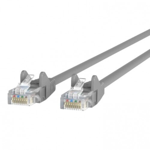 Belkin CAT5e Ethernet Patch Cable Snagless, RJ45, M/M - Gray - 25.0 - Feet