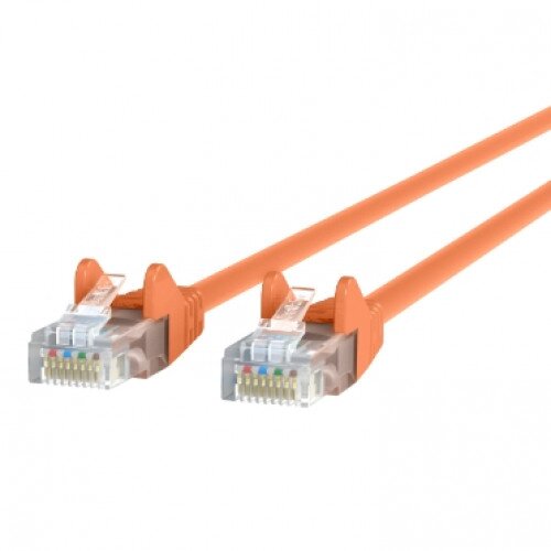 Belkin CAT5e Ethernet Patch Cable Snagless, RJ45, M/M - Orange - 10.0 - Feet