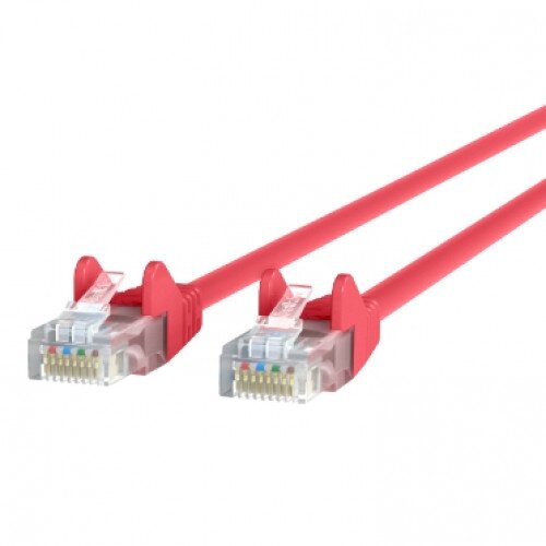 Belkin CAT6 Ethernet Patch Cable Snagless, RJ45, M/M - Red - 14ft