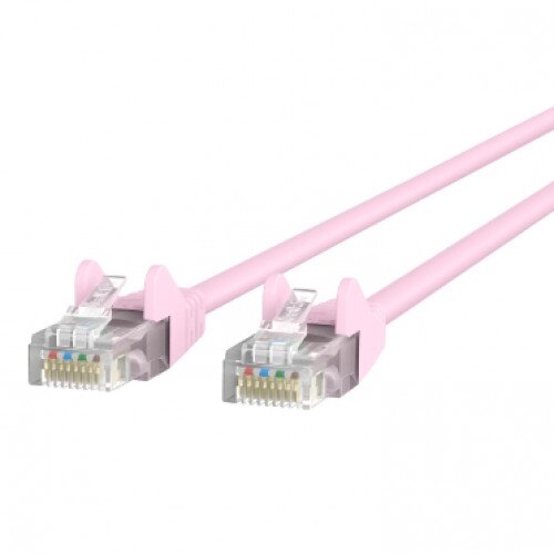 Belkin CAT6 Ethernet Patch Cable Snagless, RJ45, M/M - Pink - 20ft